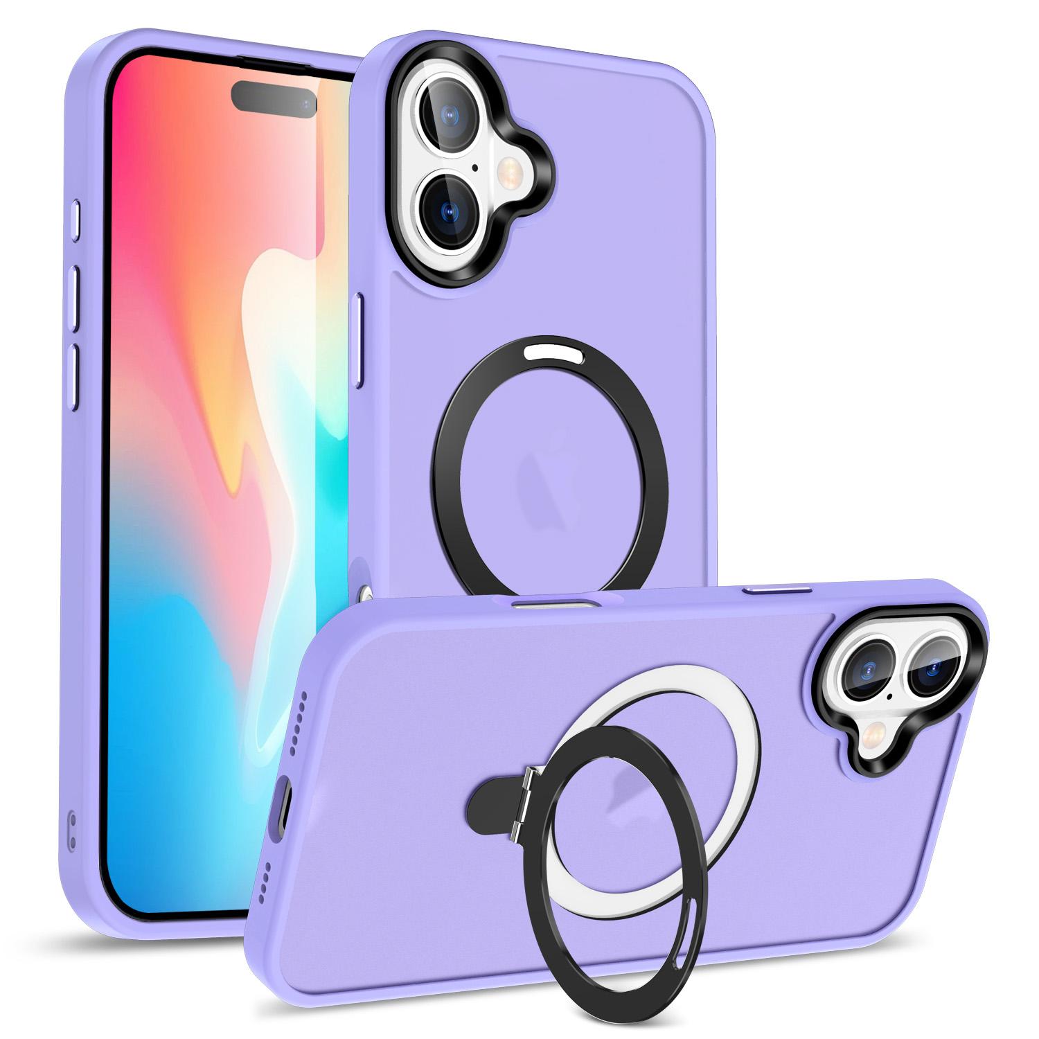 

For iPhone 16 Case Compatible with MagSafe Kickstand Back Phone Cover F