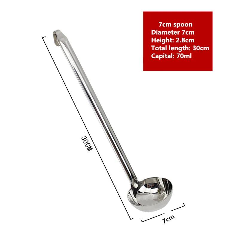 Stal Nierdzewna Długi Uchwyt Łyżka Wazowa Łyżka do Serwowania Duża Okrągła Nabierka do Zupy Obiadowej Bufet Kreatywne Przybory Kuchenne Zastawa Stołowa