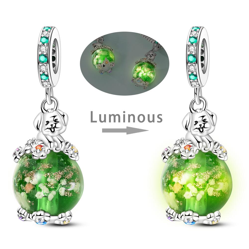 Original Copper Plated Charms Durian Luminous Cat Bear Love For Women Beads Fit Bracelet Necklace Jewelry Making Gift