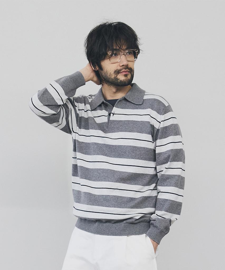 Geonjiulleunseu Cashmere Blend Striped Collar Knit Collection