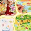 Kids 3Pcs Reusable Jelly Sticker Book Ocean Animal Cartoon Diy Paste Educational Toy Gift