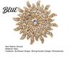 Oxidation Resistant Brooch Pin 3D Sunflower Shape Lapel Pin