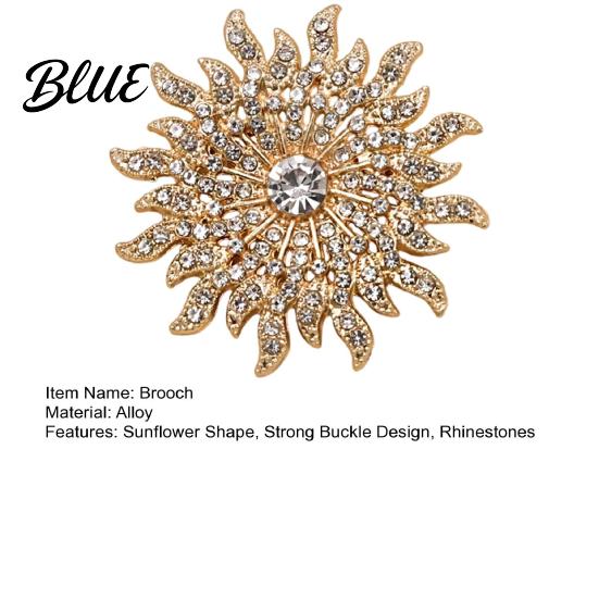 Oxidation Resistant Brooch Pin 3D Sunflower Shape Lapel Pin