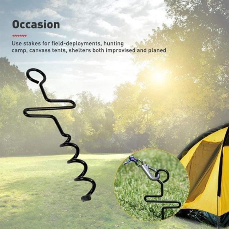 4pcs Impregnable Inflexible Tent Stakes Canopies Awnings Nails Tent Pegs Stakes for Firmly Anchoring Tents