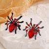 Gothic Halloween Dark Crimson Alloy Spider Open Ring