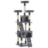 VidaXL Arbre à chat et griffoirs Sisal 170cm Empreintes de pattes Gris