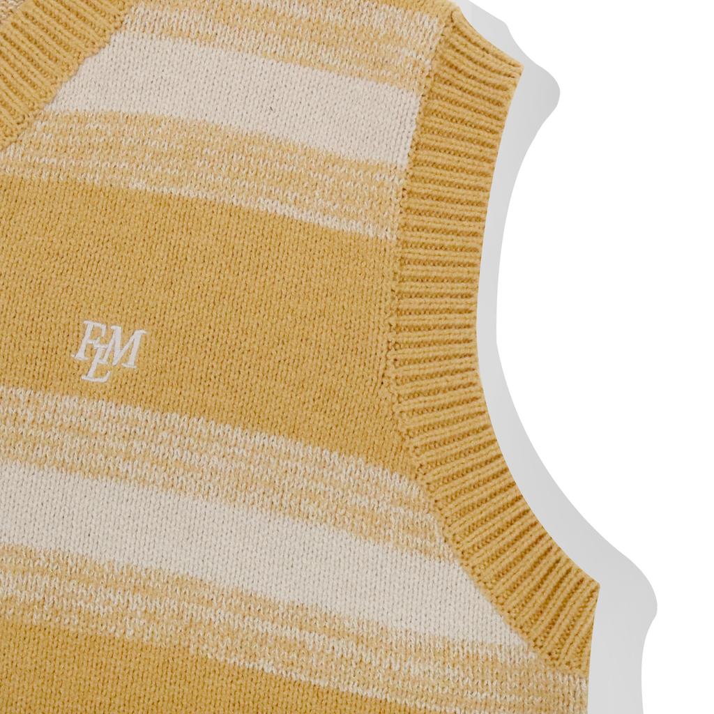 Illuminate Flm Striped Knit Vest - Yellow