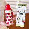 Portable 400ML Cartoon Insulated Cup Cute Print With Handheld Car Water Cups Insulation Or Cooling Vacuum Cup Boys and Girls