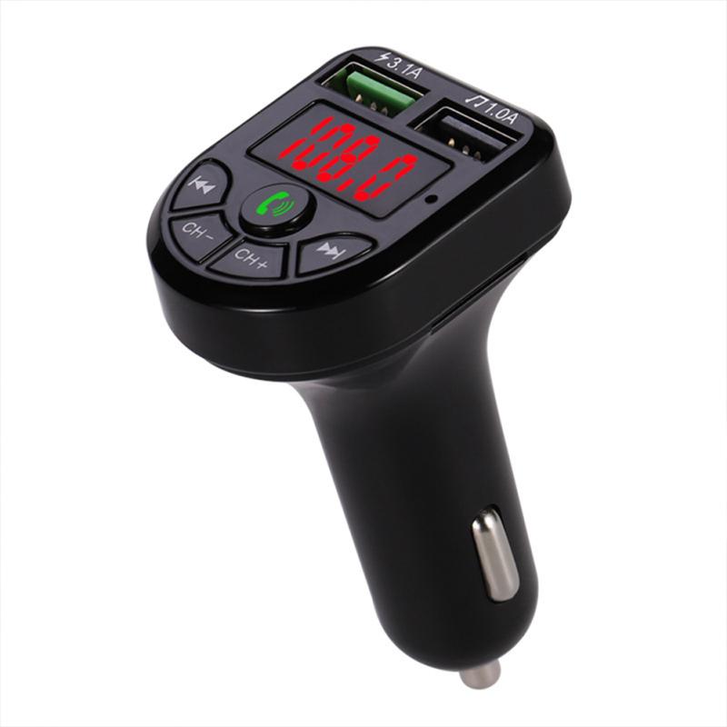

E5 Car Mp3 Player Bte5 Bluetooth-compatible Hands-free Call Led Screen Display Power-off Memory чорний