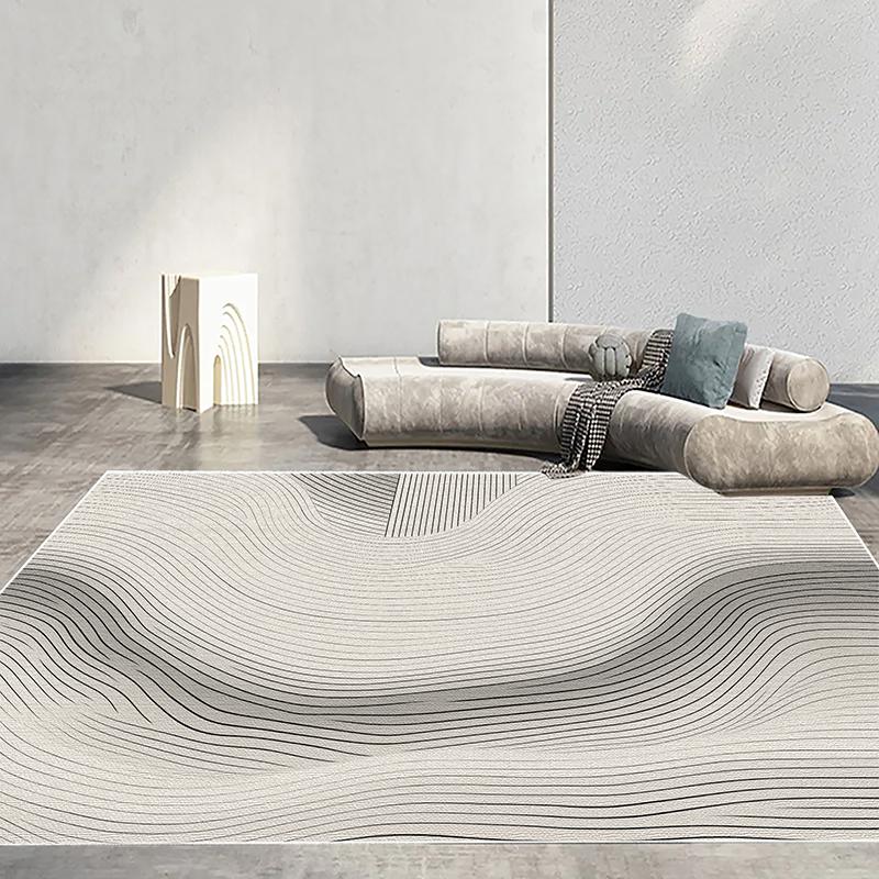 Moderní Jednoduchý Velký Koberec pro Dekoraci Obývacího Pokoje Abstraktní Koberce Pohodlný Protiskluzový Ložnicový Koberec Pratelná Podložka pod Stůl