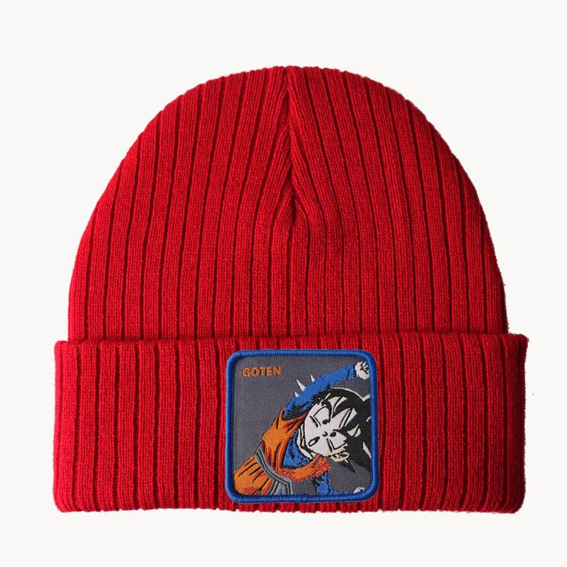 Anime Cartoon Dragon Ball Series Knitted Hat, Woolen Hat, Hip-Hop Ski Pullover Hat, Gohan Goku for Men and Women