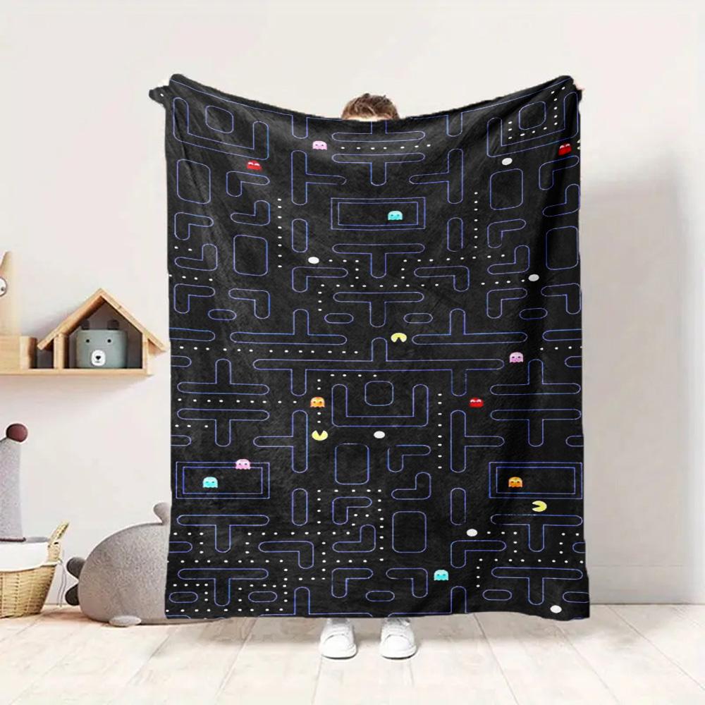 Pacman Maze Flannel Blanket Throw Blanket Soft Warm Sofa Bed Camping Car home Decor Unique Christmas Gift C9302516
