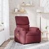 Vidaxl Reclining Massage Chair, Wine Red, Fabric Upholstered