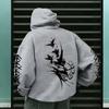 2025 New Men Hoodie Sweatshirt Raven Ancient Clocks Print Fashion Top For Autumn Winter Casual Sport Wear Home Outdoor Pullover