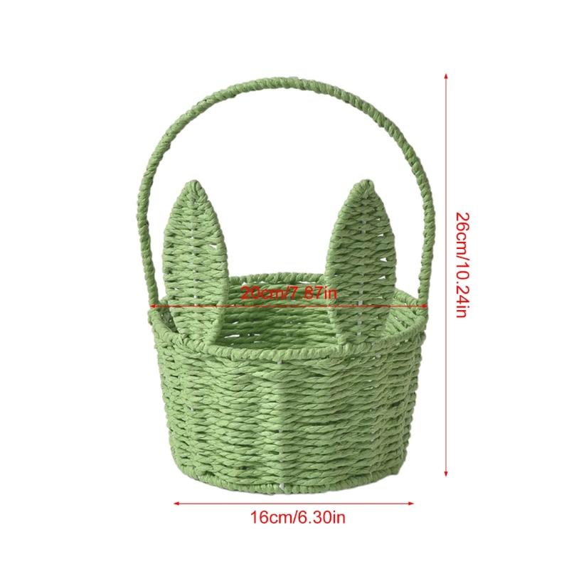 Unique Designs Lovely Rabbit Ears Handwoven Basket in  for Decorative and Practical Use Home Decoration Daily Use