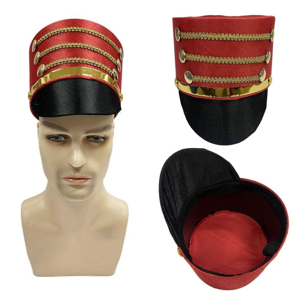 Cosplay Show Drum Major Master Hats Hat-nutcrackers Soldier Top Cap  Costume Accessories