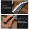 WXCOO Professional Hand Forged Butcher Knife with Wooden Handle Stainless Steel Boning Knife Cutter Full Tang Kitchen Knife