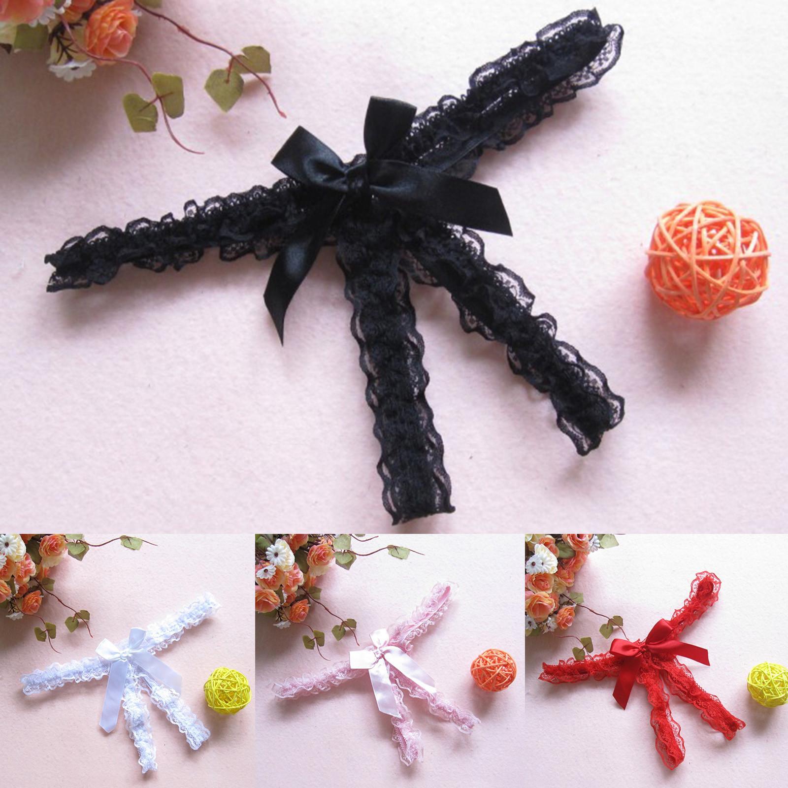 

4 шт. / Лот 1Черный + 1 Красный + 1 Розовый + 1Белый Сексуальное Женское Нижнее Белье Эротические Трусики-Бант