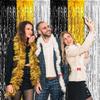 Silk Tassel Door Curtain: Black, Gold & Silver Decoration for Parties, Events & Photos