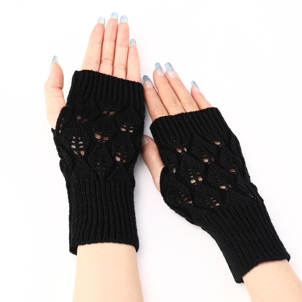 Kurze Blatt Handschuhe Neuer Stil für Männer und Frauen Herbst und Winter Gestrickte Fingerlose Wolle Warme Handgelenkwärmer