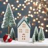Christmas Table Decoration Hollow Gingerbread House Winter Holiday Table Decoration Warm Led Lights Holiday Gift