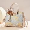 Vintage Chinese Embroidery Red Wedding Handbag Light Luxury Portable Single Shoulder Crossbody Daily Festival Bag For Mothers