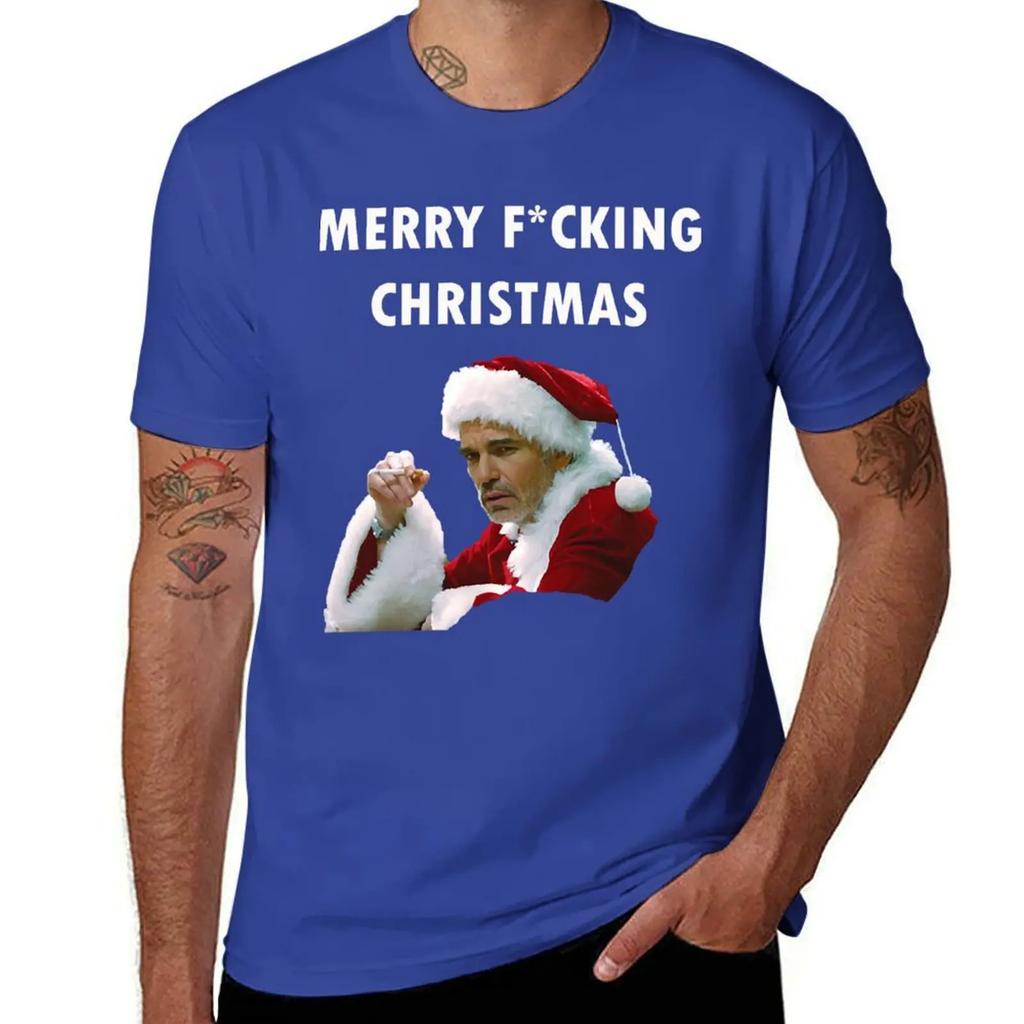 Bad movie Santa - Merry F cking Christmas Essential T-Shirt sublime tops street wear Blouse shirts graphic tee men