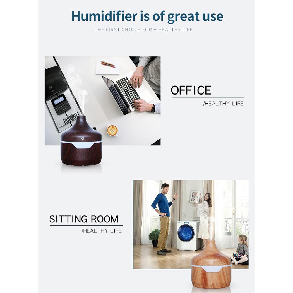 USB Charging Air Humidifier Large Capacity Wood Grain Home Air Purifier for Home Office