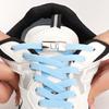 No Tie Shoelaces for Sneakers Flat Shoe Laces Elastic Metal Lock Convenient Personality Lazy Shoelace Rubber Band 1 Pair
