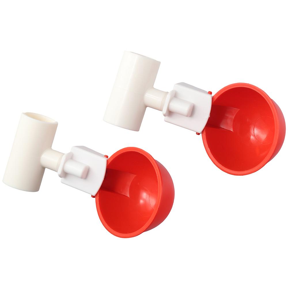 

5 шт. 1/2 дюйма тройниковые фитинги, чашки для птицы, кормушка, цыплята, гусь, комплект поилки для кур, чашки для воды красный