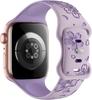 Silikonarmband für Apple Watch Serie 11 46mm 42mm Ultra3 49mm Zweifarbiges graviertes florales Armband für iWatch 10 9 8 7 6 Se3 41mm 45mm 40mm 44mm