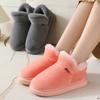 Sapatos de algodão com salto de bolsa femininos outono e inverno quentes para interior sola grossa antiderrapante veludo aquecedor de pés sapatos de algodão masculinos