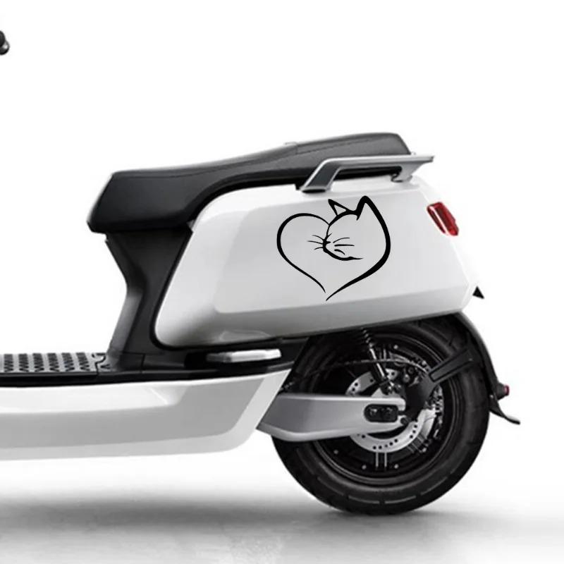 Auto-Katzen-Herz-Aufkleber, für Zuhause, Fenster, Glas, kreative Dekorationen, Aufkleber, Auto-Styling, wasserdicht, Tier-Aufkleber, Haustier-Aufkleber