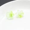 Resin Transparent 3D Flower Big Stud Earring for Women Personality Creative Lovely Simple Wedding Jewelry Girl Gift Brincos
