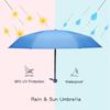 TIME LOVER Compact Travel Umbrella - Portable Mini Folding Umbrella with UV Protection for Rain, Girls and Women