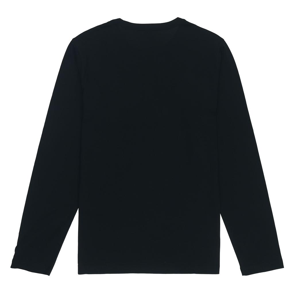 PUMA Essentials Long T Shirts Men's Black Crew Neck Moderate Straight Fit 845924-01