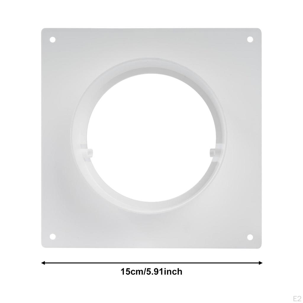 Air Vent Duct Connector Flange 4 inch Ducting Coupling Wall Plate for Laundry Room