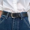 Hollows Flower Print Belt Elegant Fashionable Waistband Retros Styles Women Belt for Casual Wear
