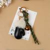 Furry Mitten Keychain With Bell Leather Gloves Bag Creative Charm Women's Bag Pendant Knot Decoration Car Keychain Accessories