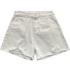 Klassische und minimalistische Mode Vielseitige High-Waist Destroyed Löcher Damen Sommer Locker Dünn Weitbeinige Son Denim Shorts Individualität Trendigkeit