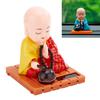 Cute Car Ornament Solar Shake Head Little Monk Good Fortune Car Rearview Pendant