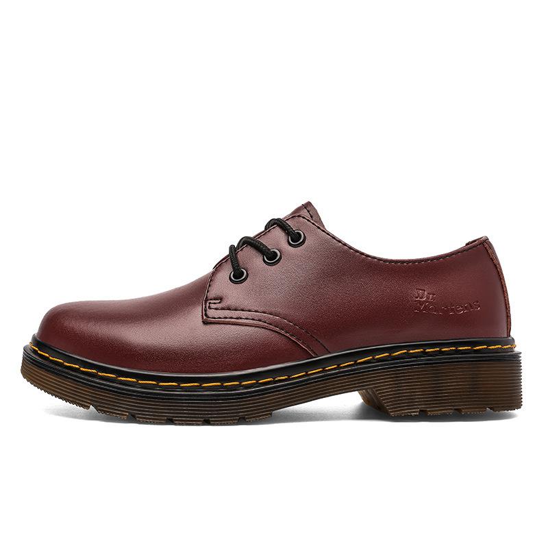 Low-top leather casual couple shoe holes classic large-size men's shoes, tooling women's short boots 1