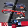 Metal Anti-Blue Light Reading Glasses Men Half Frame Prescription Eyeglasses TR90 Eyewear With Case Óculos Diopters +1.0 To +4.0