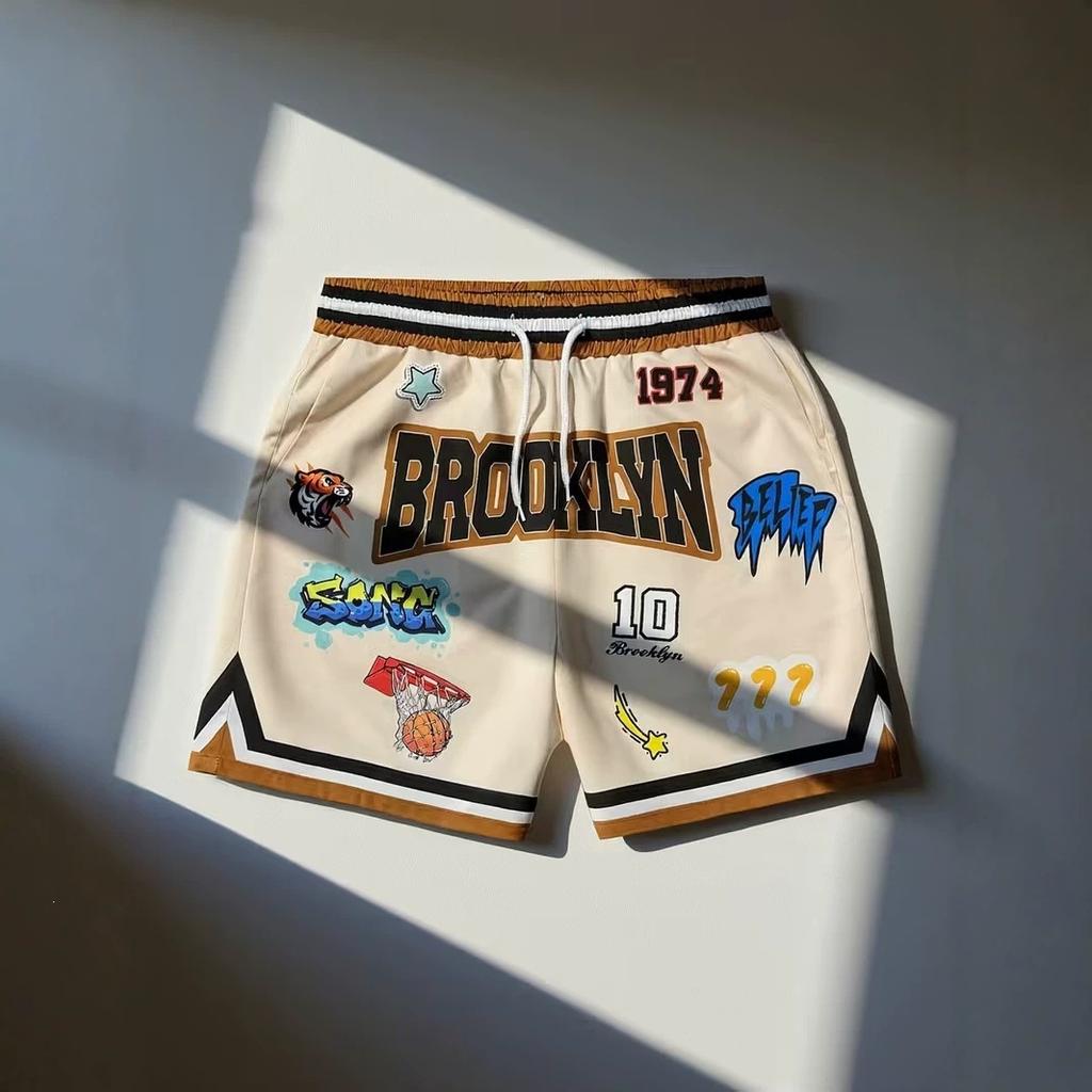 2026 Estate Caldo Americano Trendy Marca Sportivo Casual Stampa Digitale 3D Pantaloncini da Basket Unisex Stile Ampio