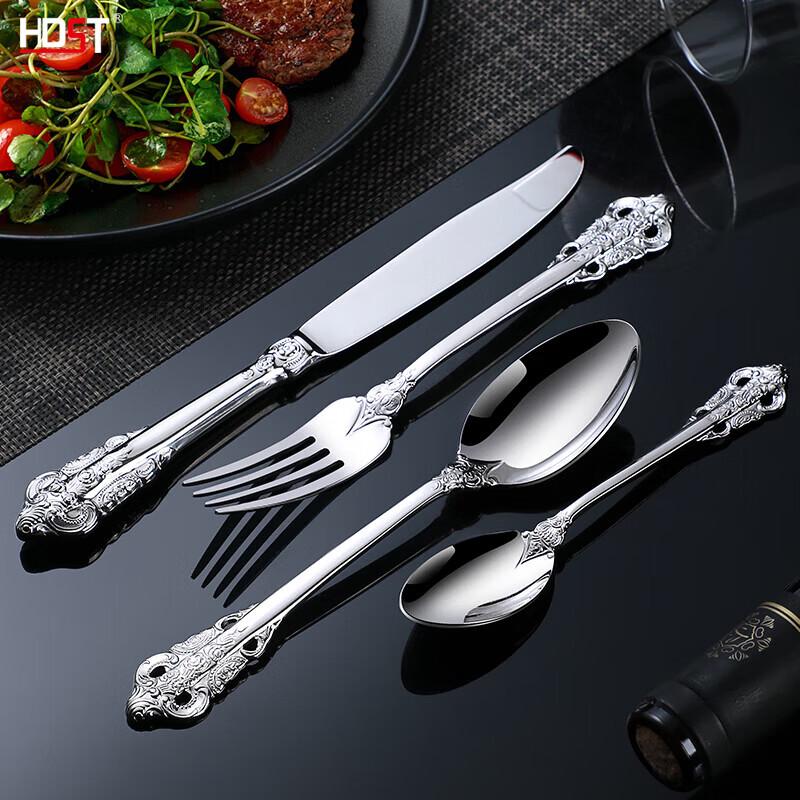 European Palace Style 24-Piece 304 Stainless Steel Cutlery Set