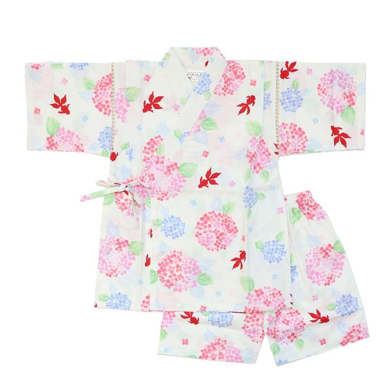 Angelic Nina R7 Jinbei Suit for Girls Hydrangea (18. (Ivory), 80cm)