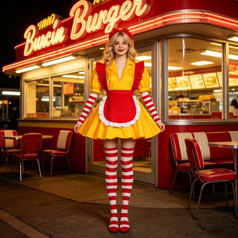 2 Broke Girls Halloween Cosplay Kleid Mit Fantasy-Thema Für Themenveranstaltungen