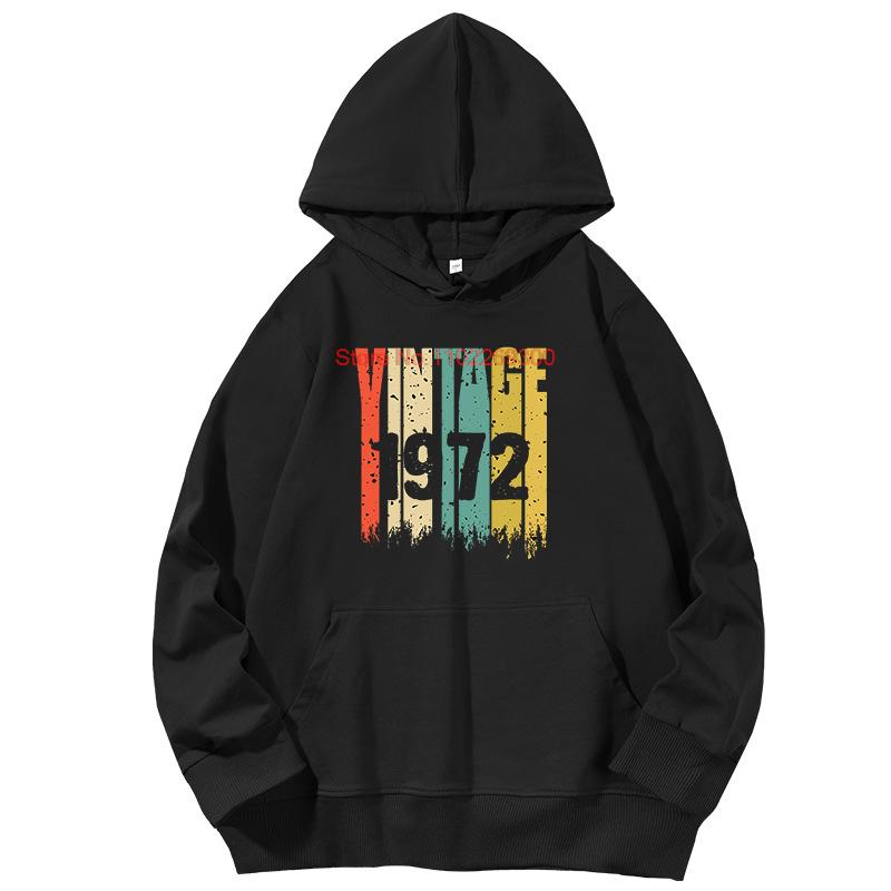 Born In 1972 Vintage Graphic Hoodies Birthday Gift New In Hoodies & Sweatshirts Unisex Pullover Hoodies Hooded Sweatshirt