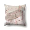 Polyester Pillowcase Marble Nordic Ins Style Geometric Printed Peach Leather Velvet Living Room Sofa Pillowcase