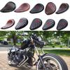 Motorcycle Leather Saddle Seat Retro Black Leather Solo Seat for Harley Custom Chopper Bobber Honda Yamaha Kawasaki Suzuki